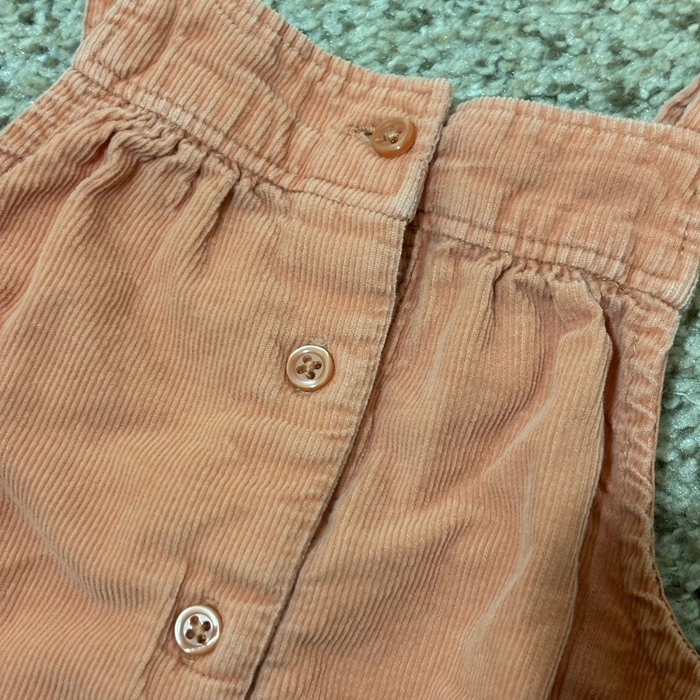 Baby Gap 100% Cotton Corduroy Coral Romper Size 3-6 Months | spring | autumn - Picture 4 of 7
